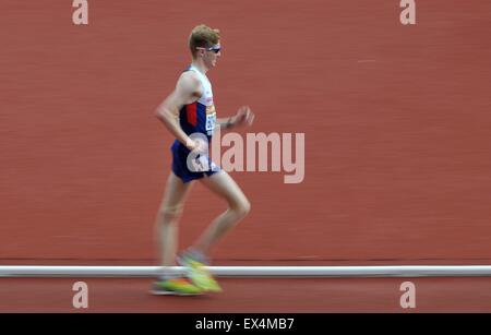 Tom Bosworth. Mens 5000m race walk. British Athletics Championships. Alexander Stadium, Perry Barr, Birmingham, England, UK. 05/07/2015. Stock Photo