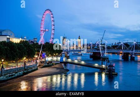 Waterloo Sunset London UK Stock Photo