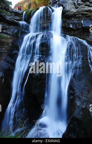 Cascada de la Cueva, waterfall in Ordesa valley, Arazas river. Pyrenees, Huesca, Spain Stock Photo