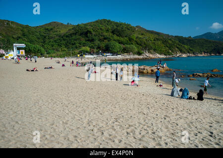 Hung Shing Yeh Beach on Lamma Island, Hong Kong, China Stock Photo