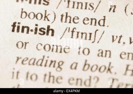 Definition of word last in dictionary Stock Photo - Alamy