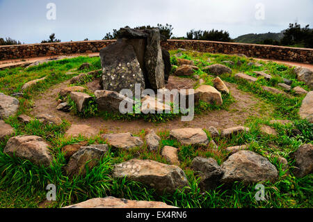 Guanche sanctuary on top of Mount Garajonay. Garajonay National Park. La Gomera Island, Canary Islands, Spain Stock Photo