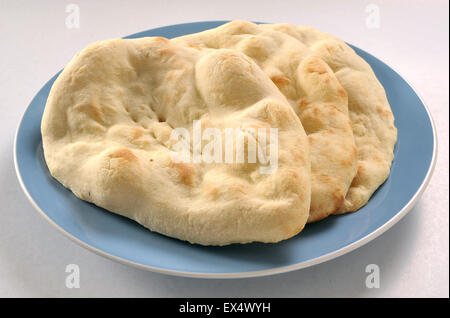 Plain Nan Pita Bread Stock Photo