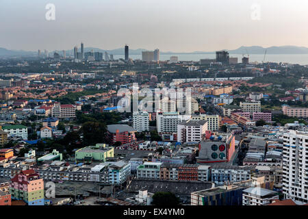 Cityscape, Pattaya Bay, Pattaya, Chon Buri Province, Thailand Stock Photo
