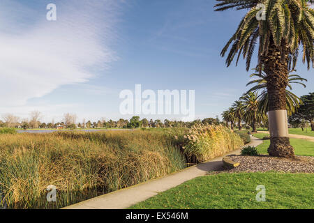 Albert Park Lake, Melbourne, Victoria, Australia Stock Photo