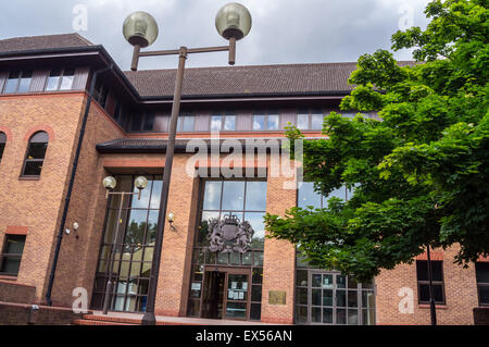 Frontage of Derby Crown Court, Derby, Derbyshire, England Stock Photo