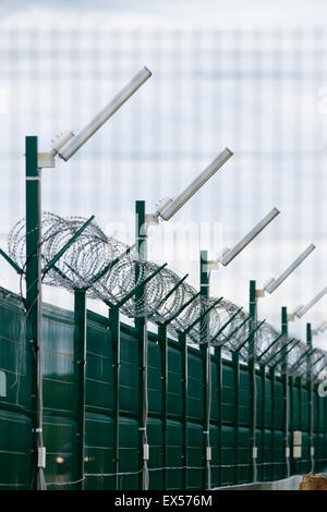 Security fence in prison Stock Photo