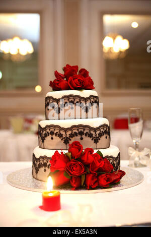 Decorated wedding cake Stock Photo