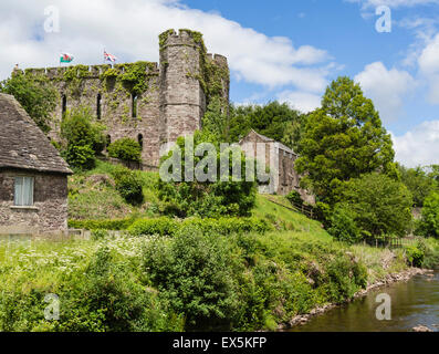 Brecon Castle, Brecon Beacons National Park, Powys, Wales, UK Stock Photo