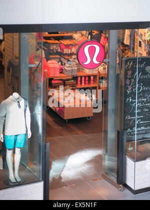 TORONTO, CANADA - NOVEMBER 13, 2018: Luluemon Athletica logo in front of  their local store in downtown Toronto, Ontario. Lululemon is a Canadian  Athle Stock Photo - Alamy