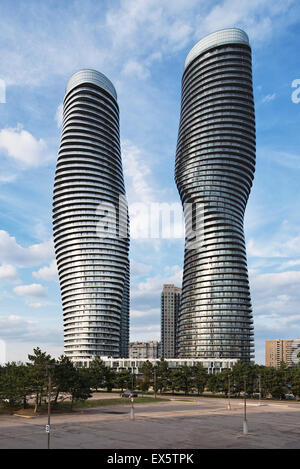 Absolute World Towers, aka marilyn monroe towers in Mississauga, Ontario by MAD Architects Stock Photo