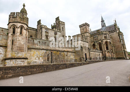 Alton Towers derelict house on the Estate Theme Park Gardens Staffordshire England UK Stock Photo