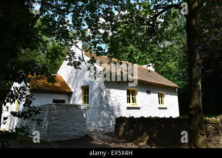 Exterior of 19th century, Irish National School House at the Ulster American Folk Park Stock Photo