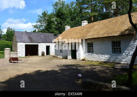 Ancestral home of John Hughes, first Catholic archbishop of New York, at the Ulster American Folk Park Stock Photo