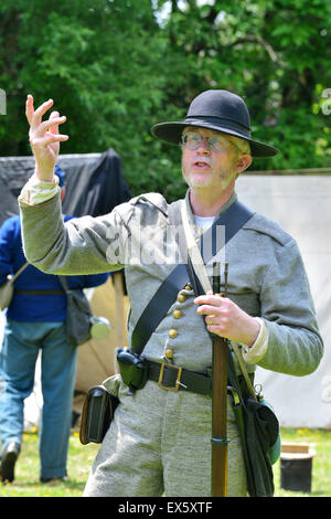 American Civil War reenactment at the Ulster American Folk Park Stock Photo