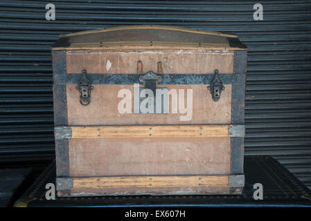 Antique Wooden Chest Stock Photo