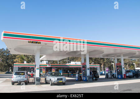 7 eleven branded petrol station at Pheasants nest service station on the motorway Sydney,australia Stock Photo