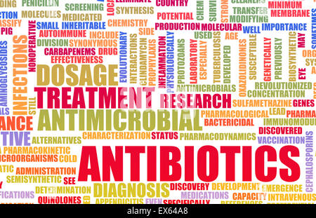 Antibiotics or Antimicrobial Pills as a Concept Stock Photo
