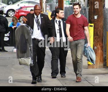 Nicholas Hoult at Jimmy Kimmel Live!  Featuring: Nicholas Hoult Where: Los Angeles, California, United States When: 06 May 2015 C Stock Photo