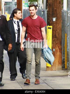 Nicholas Hoult at Jimmy Kimmel Live!  Featuring: Nicholas Hoult Where: Los Angeles, California, United States When: 06 May 2015 C Stock Photo