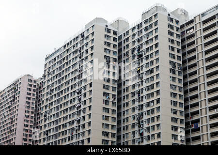 It's a photo of Hong Kong Towers for habitations for people to live in. It's council flats Stock Photo