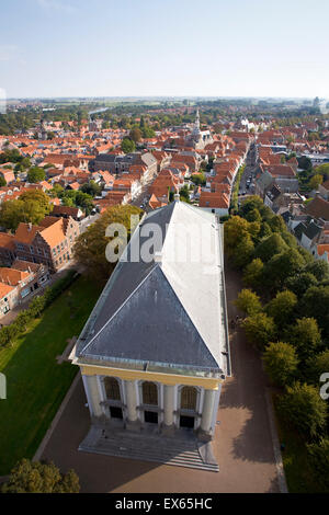 Europe, Netherlands, Zeeland, Zierikzee on the peninsula Schouwen-Duiveland, view from the tower of the St. Lievens church to th Stock Photo