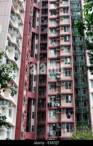 It's a photo of Hong Kong Towers for habitations for people to live in. It's council flats Stock Photo