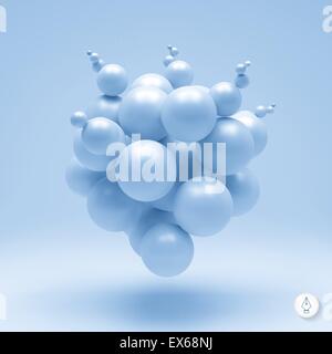 3d abstract spheres composition. Vector illustration Stock Vector Image ...