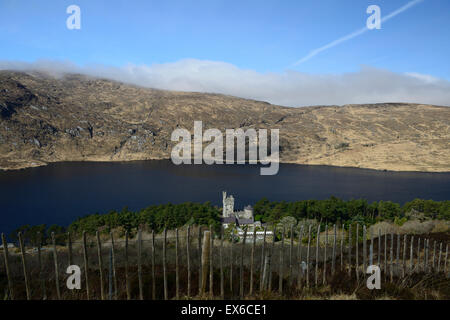 Glenveagh Castle National Park Donegal Lough Veagh scenery scenic landscape tourism overlook viewpoint RM Ireland Stock Photo