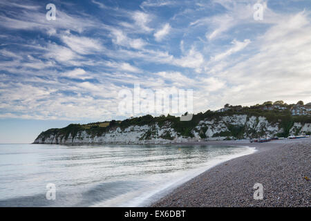 Beach at Beer, East Devon, England Stock Photo