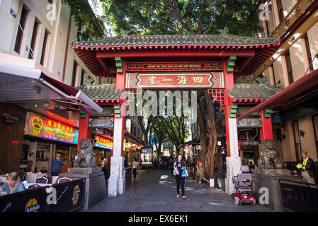 Chinese arch, Chinatown, Sydney, Australia Stock Photo