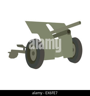 Illustration old cannon on white background Stock Photo