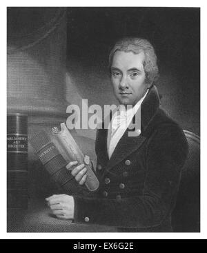 William Wilberforce (24 August 1759 – 29 July 1833) was an English politician, philanthropist, theologian and a leader of the movement to abolish the slave trade Stock Photo