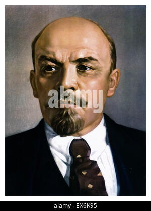 Vladimir Ilyich Ulyanov alias Lenin (22 April 1870 – 21 January 1924) was a Russian communist revolutionary, politician and political theorist Stock Photo
