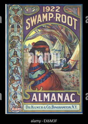 By the end of the 19th century, at least one patent medicine almanac was printed for every two Americans. While they included the main elements of the traditional almanac, their primary purpose was to sell their product. From their simple beginning, they Stock Photo