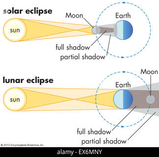 Solar & Lunar Eclipses diagrams Stock Vector Art & Illustration, Vector ...