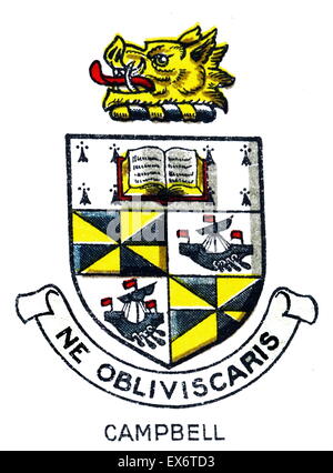 Emblem for Campbell College, Belfast, Northern Ireland, a voluntary grammar school. The college was founded in 1894. Stock Photo