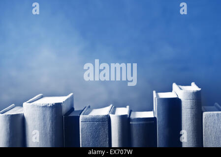 a detail of books in the bookshelf Stock Photo