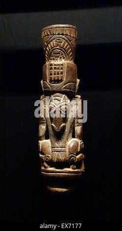 Melanesian gourd object for ceremonial use. Papua New Guinea 1900 Stock Photo