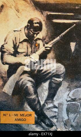 Republican soldier during the Spanish Civil War Stock Photo
