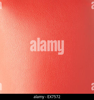 Red leather texture fragment Stock Photo