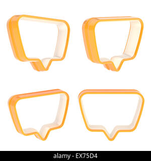 Text bubble shaped frame isolated Stock Photo