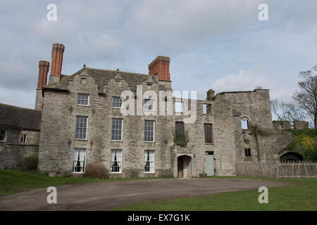 Hay Castle in Hay-on-Wye, mid Wales. Stock Photo