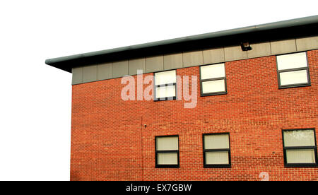 Modern office building exterior on a white background with copy space. Stock Photo