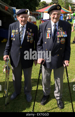 Normandy Veterans at the annual Wiltshire Armed Forces and Veterans Weekend held at the Trowbridge Town Park, Wiltshire, 2015. Stock Photo