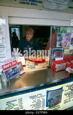 Red's Eats in Wiscasset, Maine, USA is known for its lobster rolls. Stock Photo