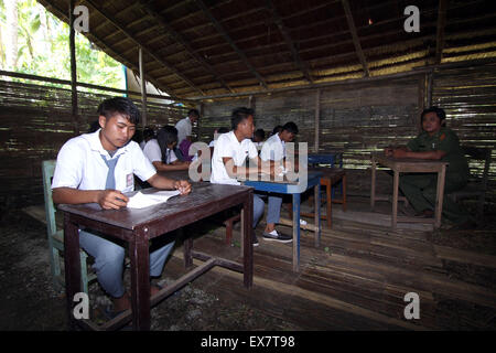 Talaud, Indonesia. 06th July, 2015. A high school in the district ...