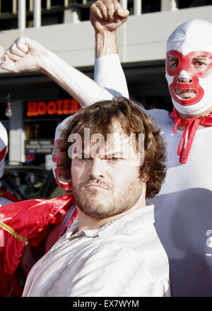 Jack Black attends the World Premiere of 'Nacho Libre' held at the Grauman's Chinese Theater in Hollywood. Stock Photo