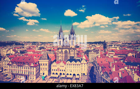 Vintage toned picture of Prague, Czech Republic. Stock Photo