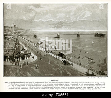 Brighton, Sussex, 1900 photograph of the seafront of the popular holiday resort on the South coast Stock Photo